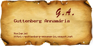 Guttenberg Annamária névjegykártya